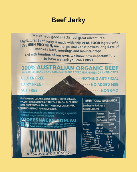 KOOEE BEEF JERKY CLASSIC SEA SALT 30g