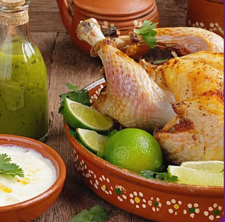 Mexican Split Chicken, Labne, Lime Jalapeno Hot Sauce