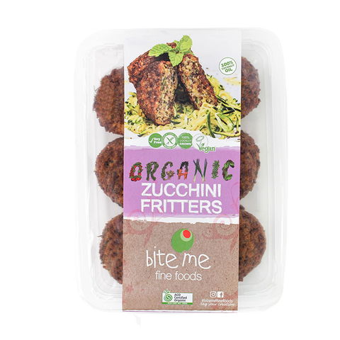 Organic Zucchini Fritters Bite Me Fine Foods