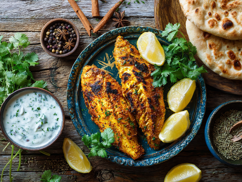 Tandoori Barramundi with Fresh Mint Raita: A Quick Dinner Hero