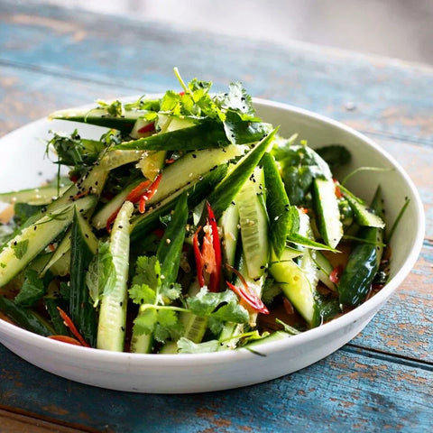 🥒 Cucumber Sesame Salad with Rice Wine Vinegar