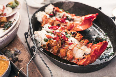 Lobster Tails with Garlic & Chive Butter