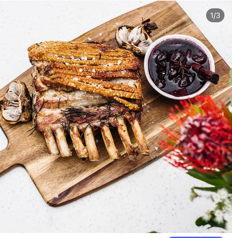 Pork Rib Roast with Spicy Cherry Sauce