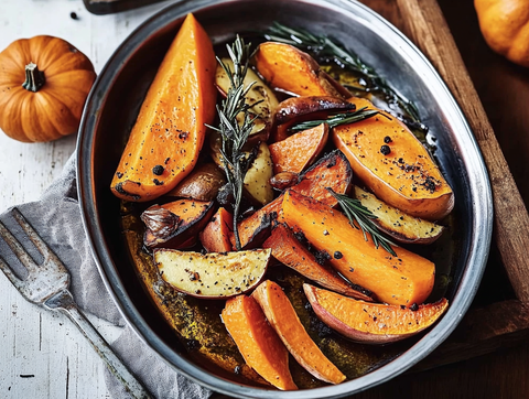 Pumpkin, Sweet Potato, and Dutch Carrot Roast