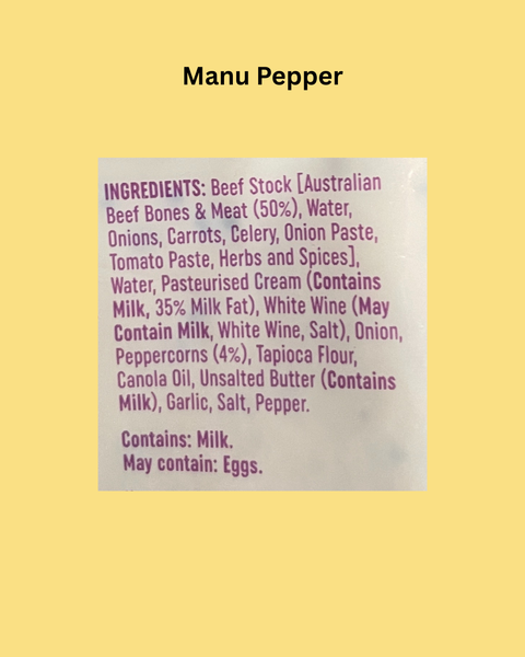 Sauce Fresh Peppercorn By Manu 150ml