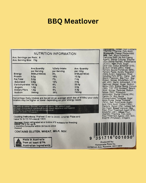 Pizza Bbq Meat Lovers