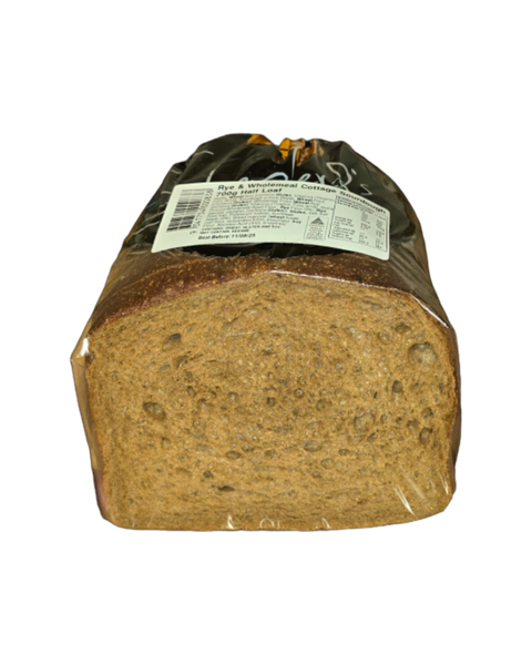 Rye and Wholemeal Cottage Sourdough Loaf Sliced 700g