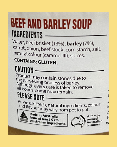 Dari's Beef and Barley Soup 550g