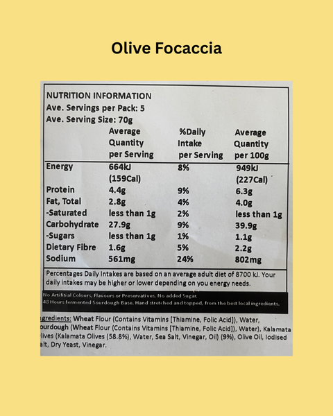 Bread Focaccia Olive