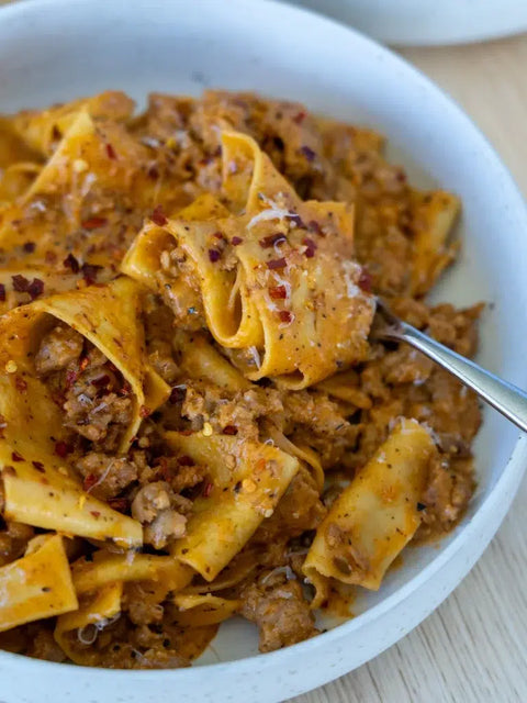 Creamy Pork Pappadelle
