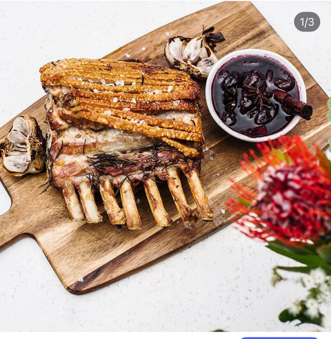 Pork Rib Roast with Spicy Cherry Sauce