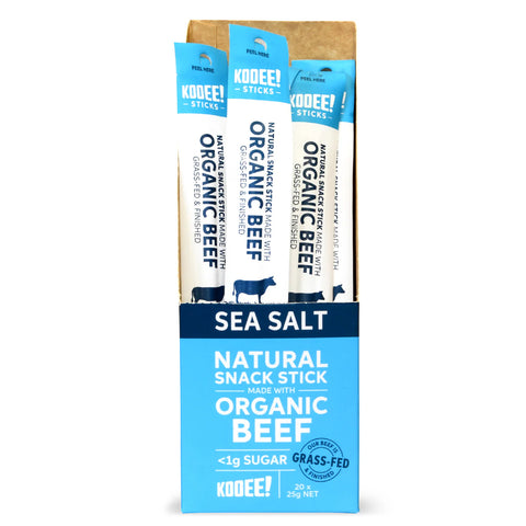 KOOEE STICKS ORGANIC BEEF SEA SALT 25G