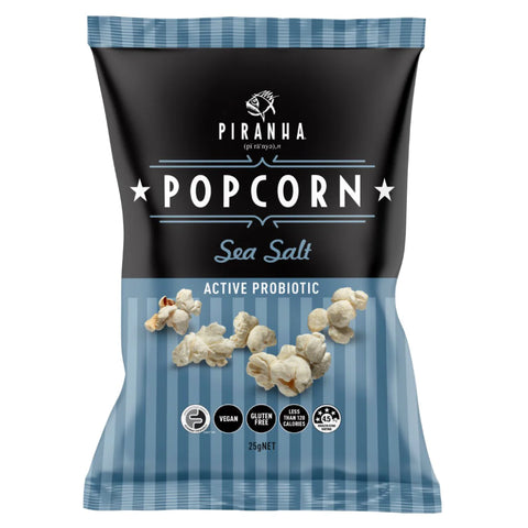 Piranha Pop Corn - Sea Salt - 25G pack each