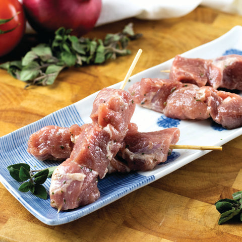 Souvlaki Cocktail Skewers - Pork with Salt Pepper & Oregano 6 pack