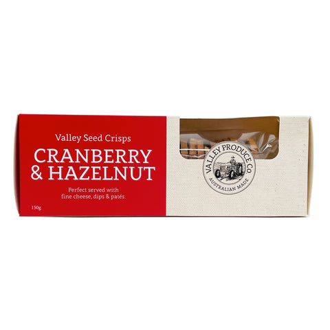 Valley Seed Crisps Cranberry Hazelnut 150g