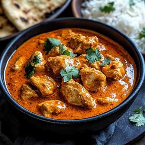 Red Butter Curry Sauce with Chicken Family