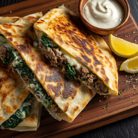 Gozleme - Beef Cheese & Spinach