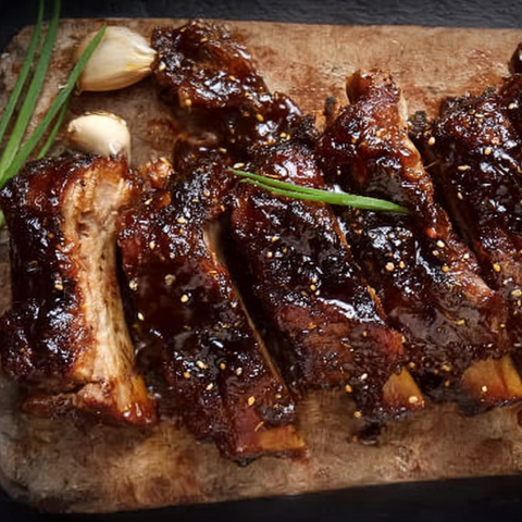American Style Pork Rib Racks 600-700g with Sticky Asian Marinade
